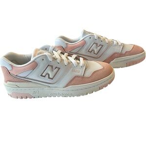 New Balance 550 Blush and White Sneakers